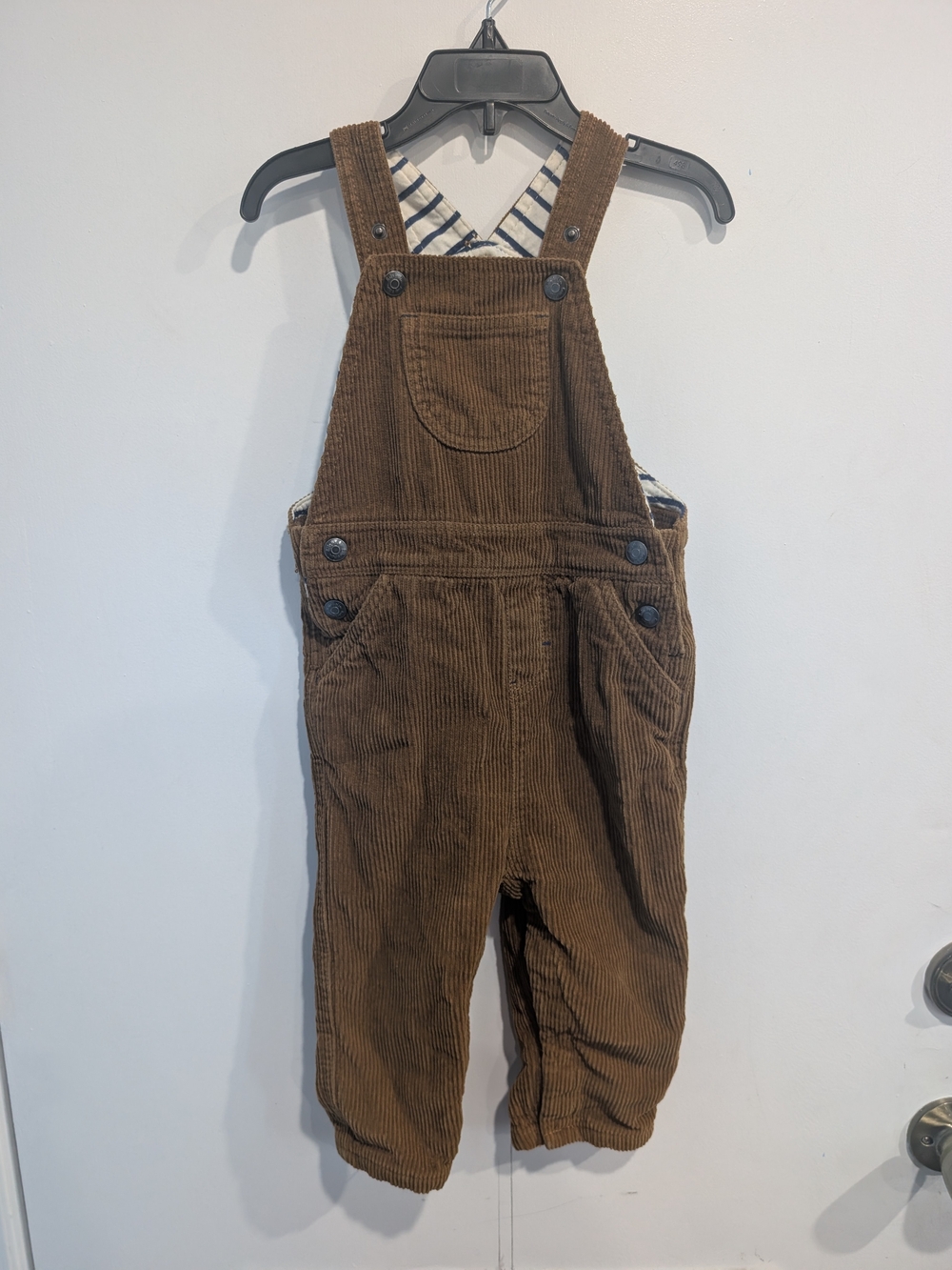 Baby Boden Brown Corduroy Dungarees Overalls Unisex Size 18-24 Months